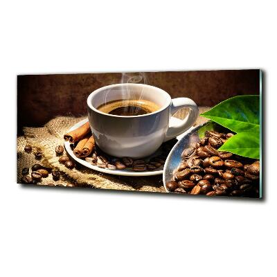 Wall art on glass Cup of coffee