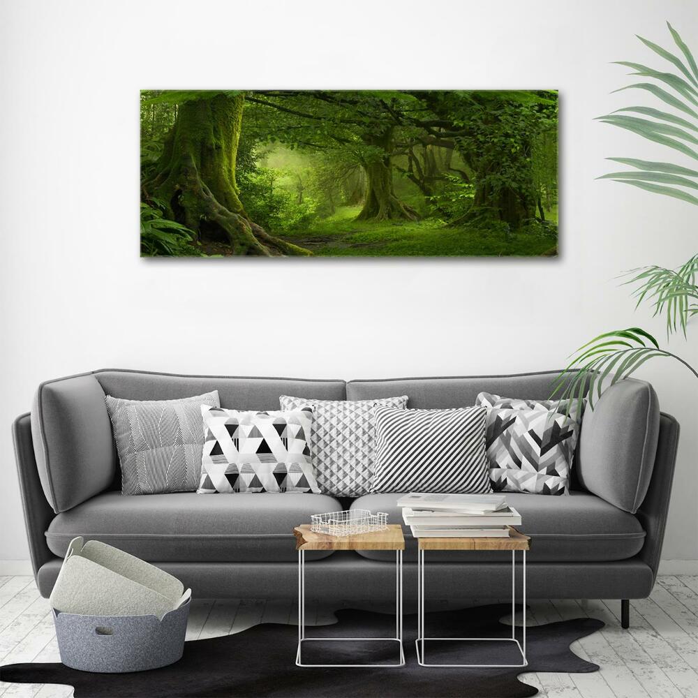 Glass picture wall art Tropical jungle