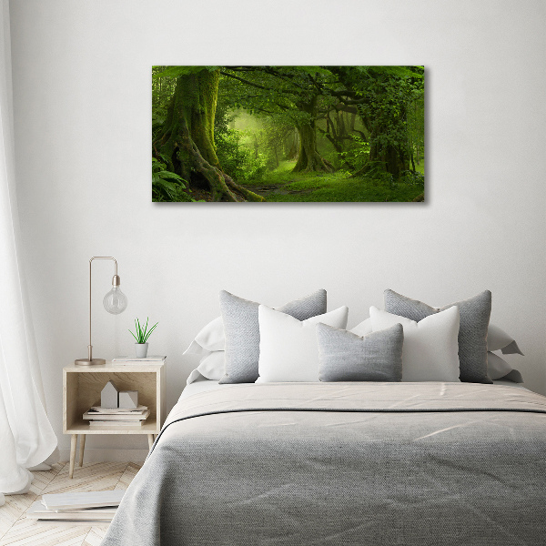 Glass picture wall art Tropical jungle