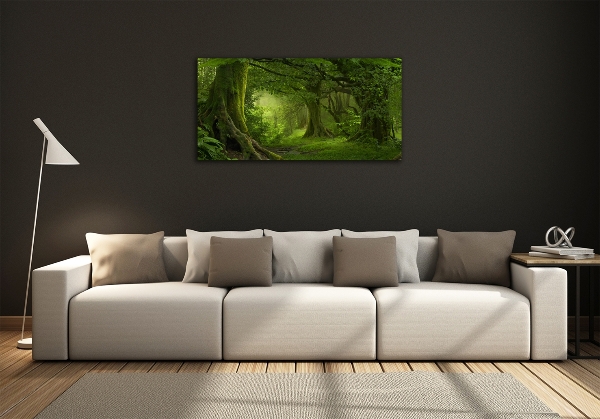 Glass picture wall art Tropical jungle