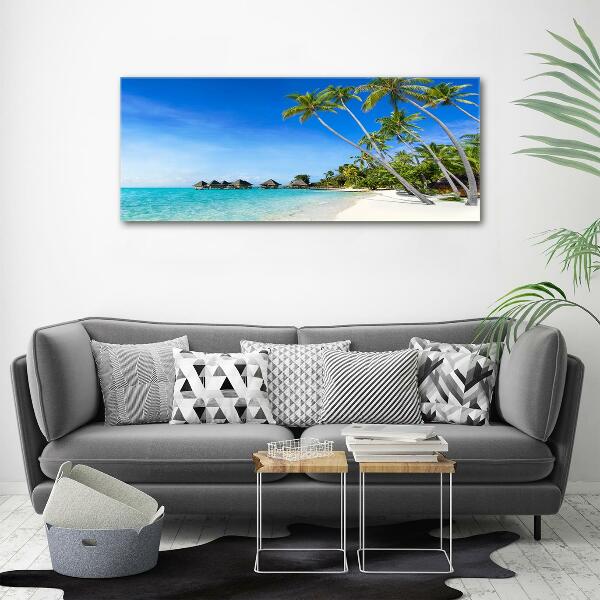 Printed glass wall art Maldives