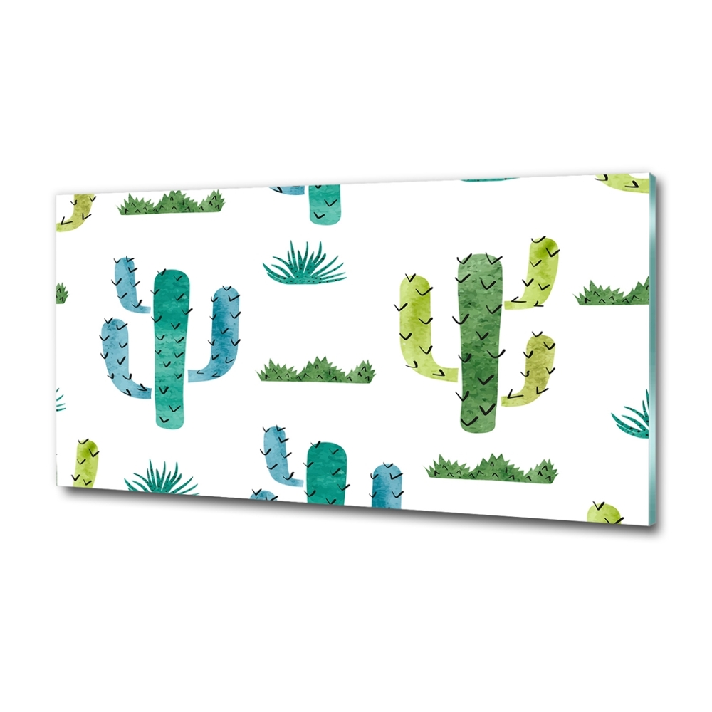 Photo printed on glass Cacti