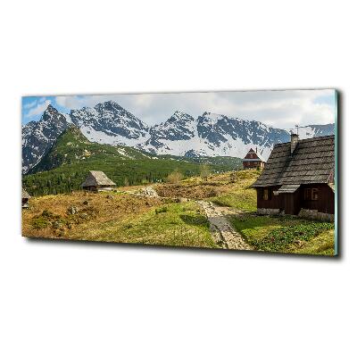 Glass wall art large Tatra halls