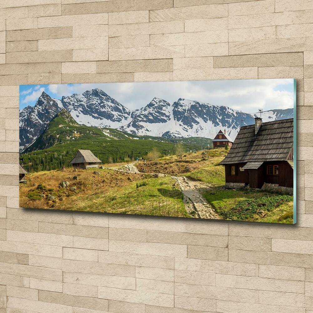 Glass wall art large Tatra halls