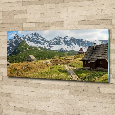 Glass wall art large Tatra halls