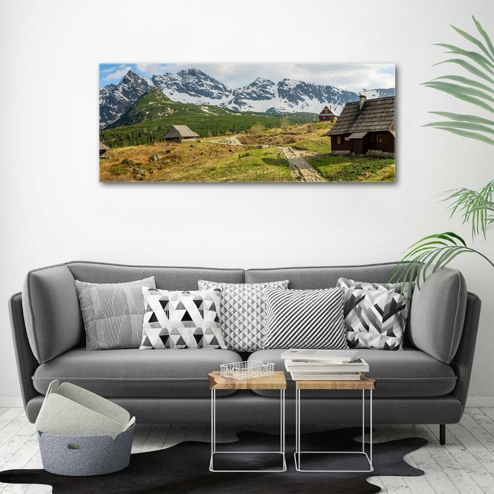 Glass wall art large Tatra halls