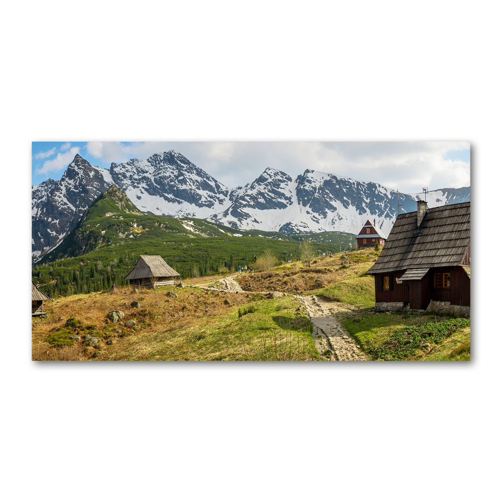 Glass wall art large Tatra halls