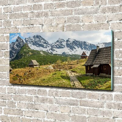 Glass wall art large Tatra halls