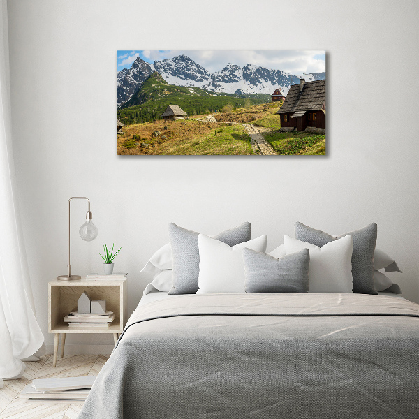 Glass wall art large Tatra halls