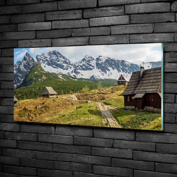 Glass wall art large Tatra halls