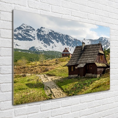 Glass wall art large Tatra halls