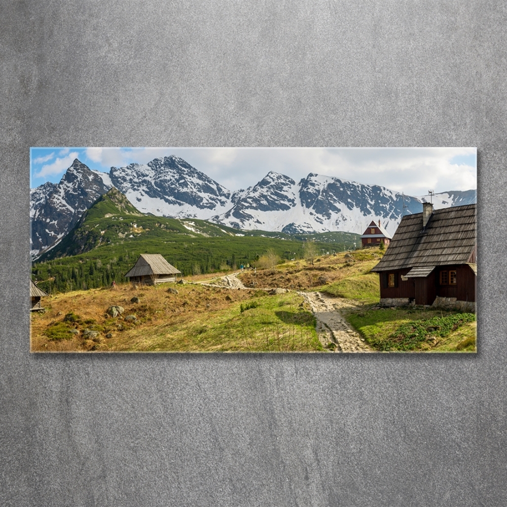 Glass wall art large Tatra halls