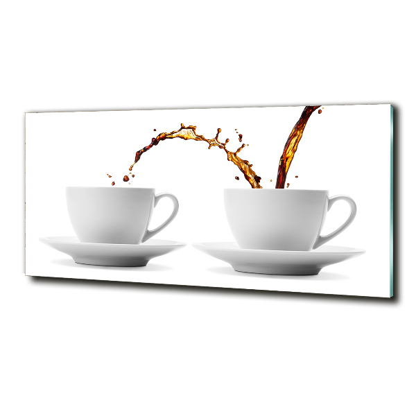 Glass wall art Pouring coffee