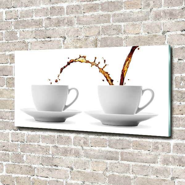 Glass wall art Pouring coffee