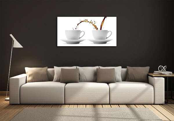 Glass wall art Pouring coffee