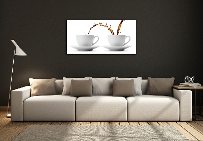 Glass wall art Pouring coffee