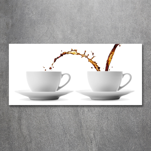 Glass wall art Pouring coffee