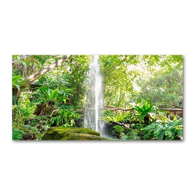 Glass wall art large Waterfall