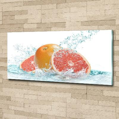 Glass art print Grapefruit