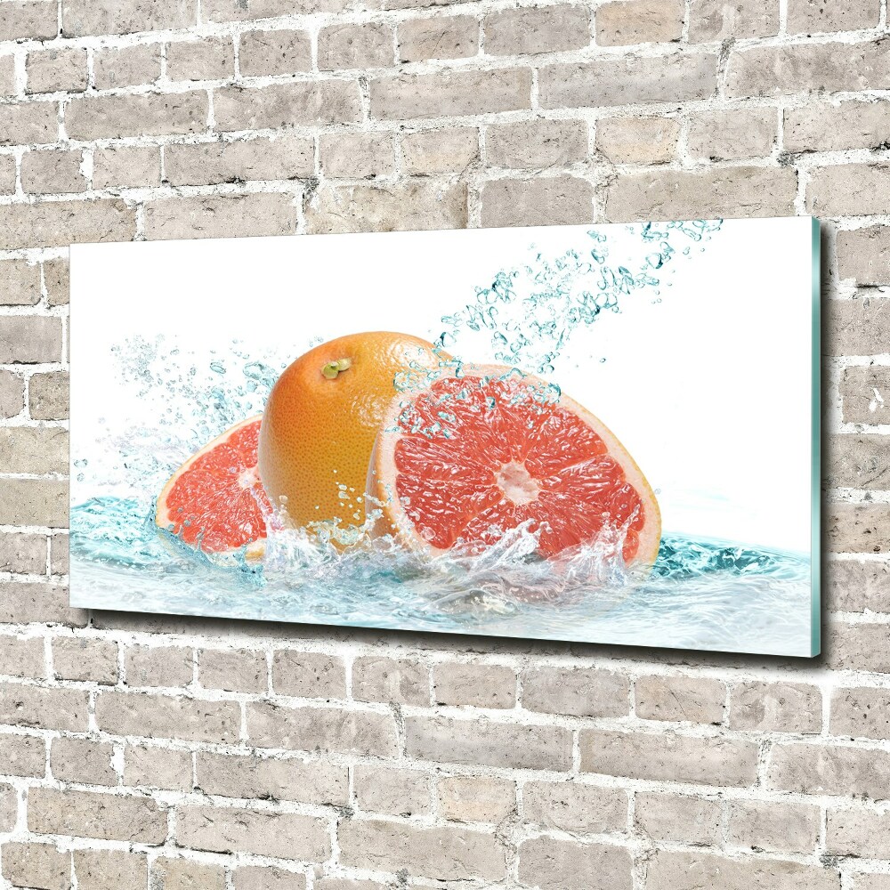 Glass art print Grapefruit