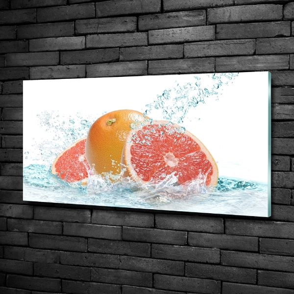 Glass art print Grapefruit