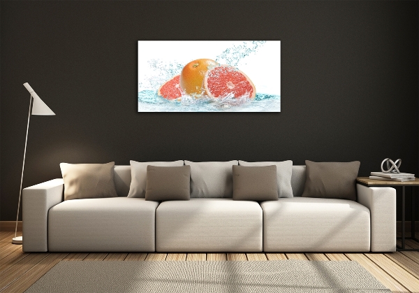 Glass art print Grapefruit