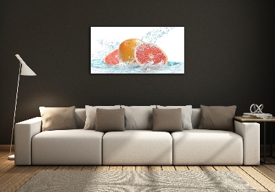 Glass art print Grapefruit