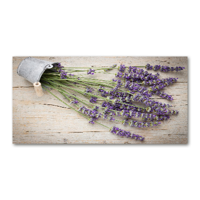 Wall art on glass Lavender in a pot