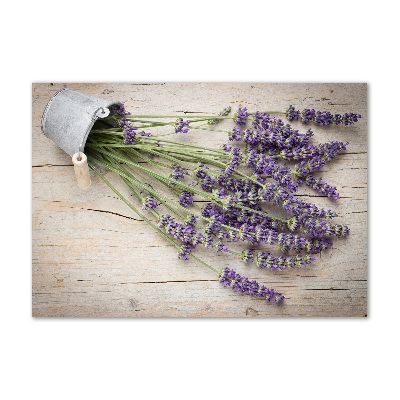 Wall art on glass Lavender in a pot