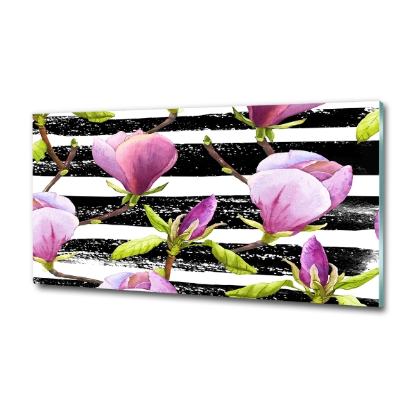 Photo printed on glass Magnolia stripes