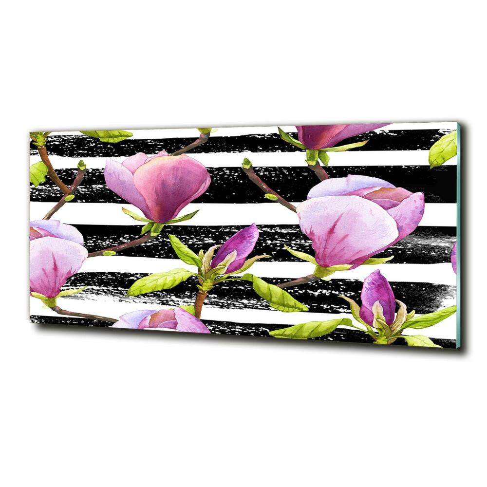 Photo printed on glass Magnolia stripes