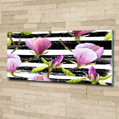 Photo printed on glass Magnolia stripes