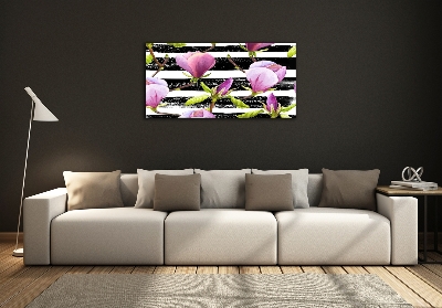 Photo printed on glass Magnolia stripes