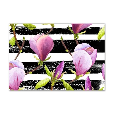 Photo printed on glass Magnolia stripes