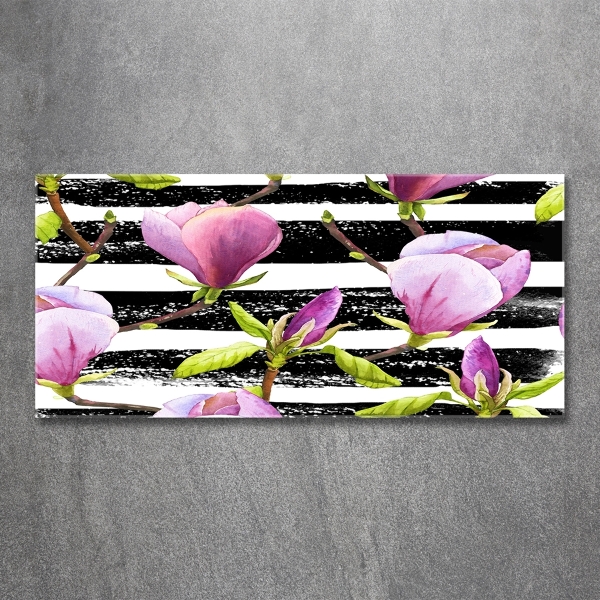 Photo printed on glass Magnolia stripes