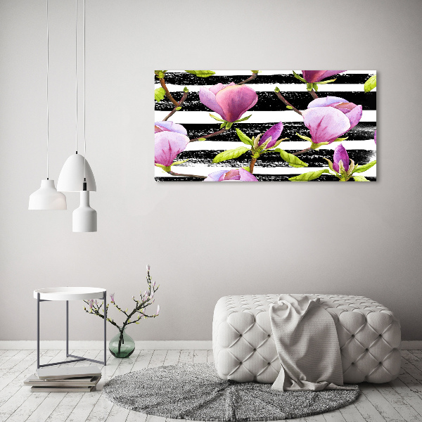 Photo printed on glass Magnolia stripes