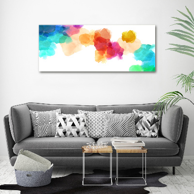 Glass wall art large Colorful spots