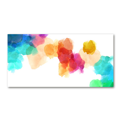 Glass wall art large Colorful spots