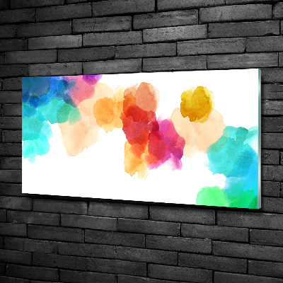 Glass wall art large Colorful spots