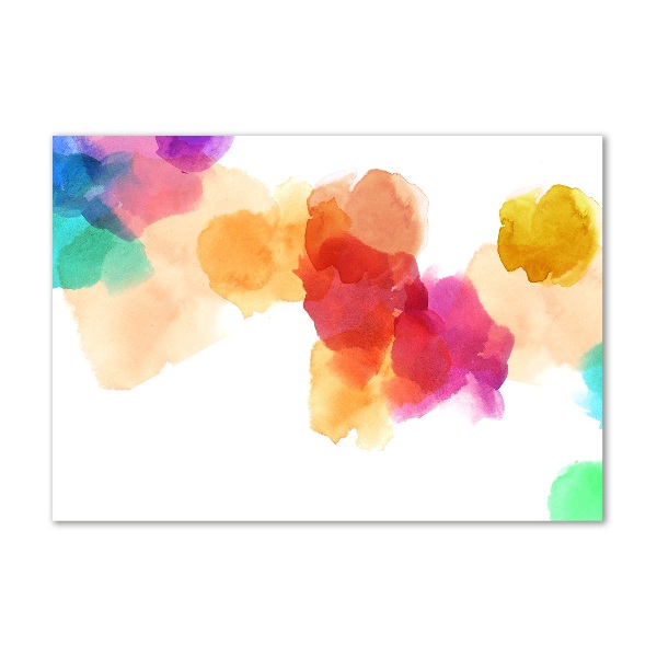 Glass wall art large Colorful spots