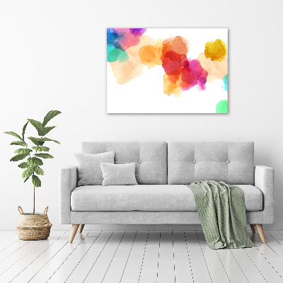 Glass wall art large Colorful spots