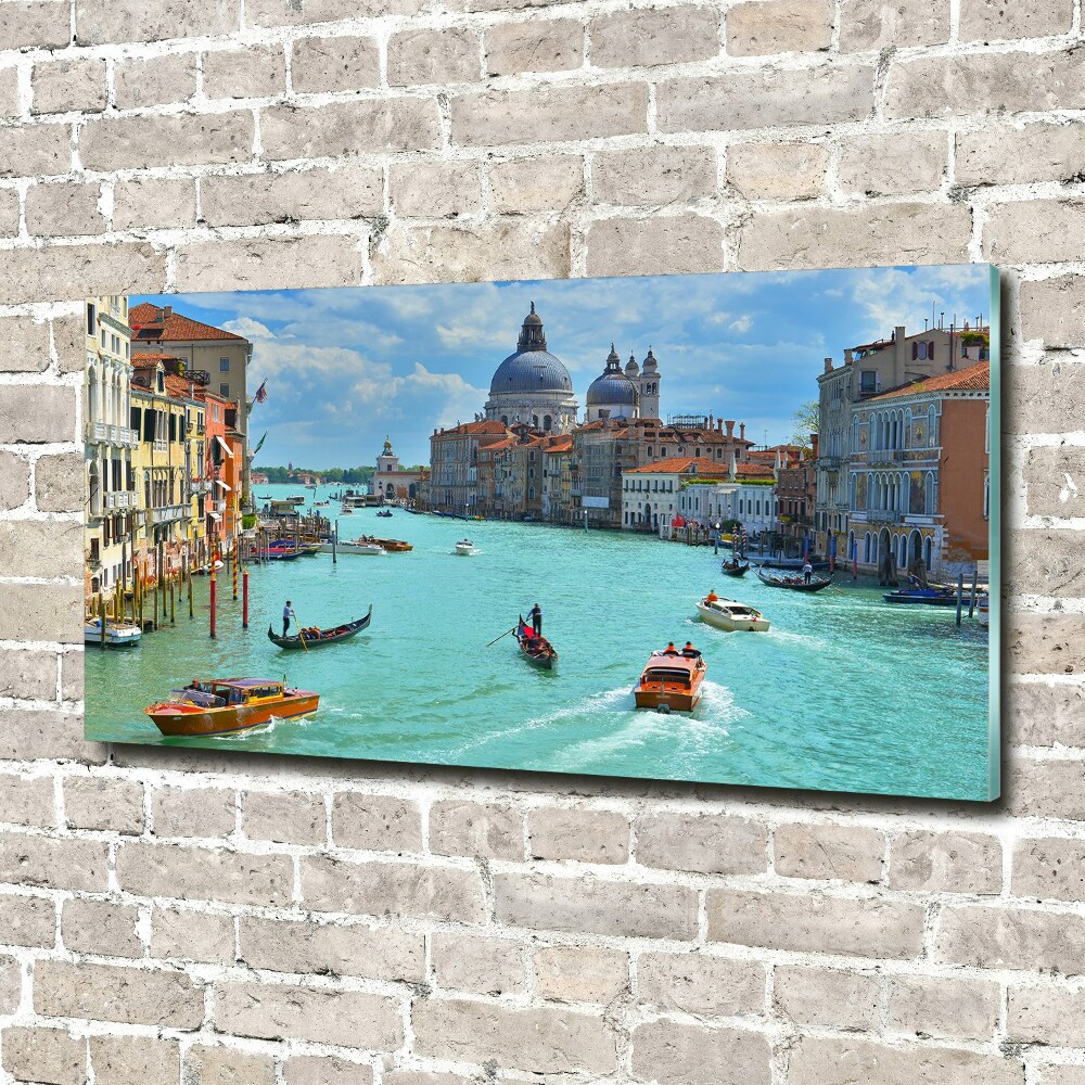 Wall art on glass Venice italy