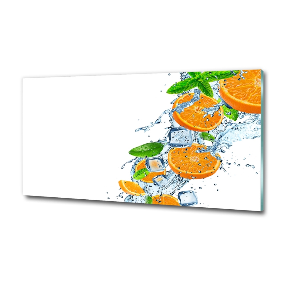 Glass art print Oranges