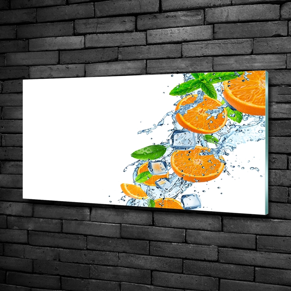 Glass art print Oranges