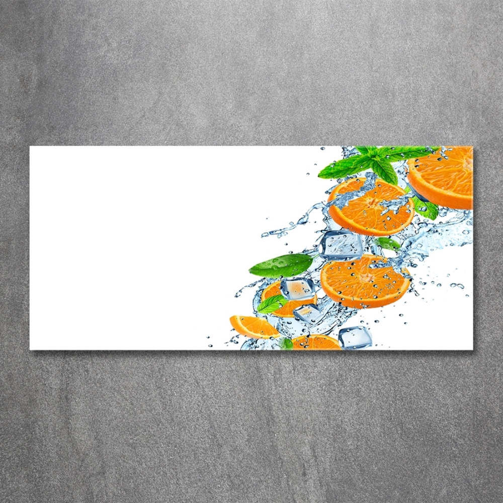 Glass art print Oranges