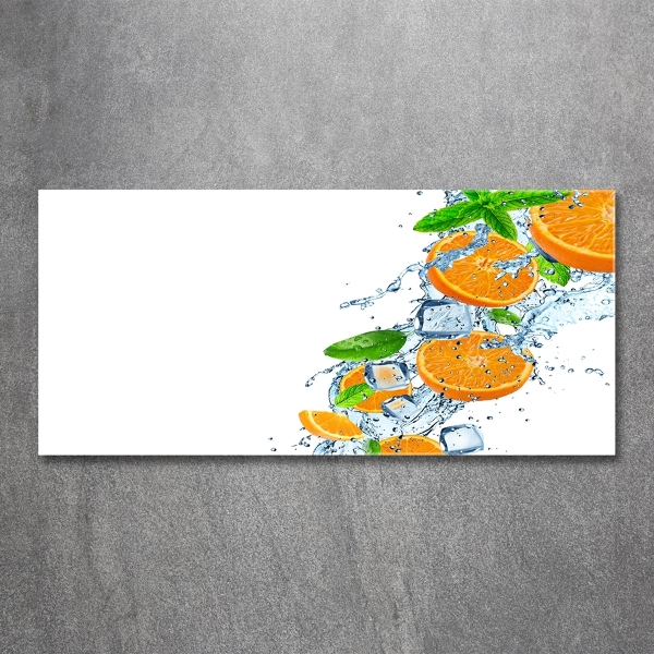 Glass art print Oranges