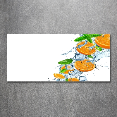 Glass art print Oranges