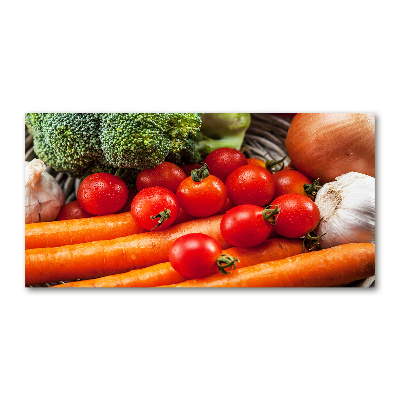 Wall art on glass Vegetables