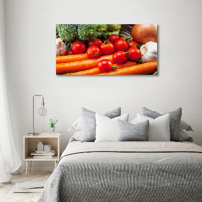 Wall art on glass Vegetables