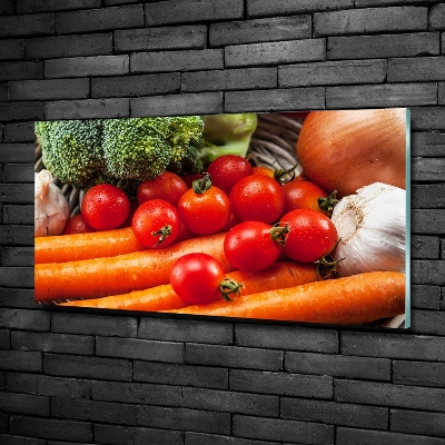 Wall art on glass Vegetables